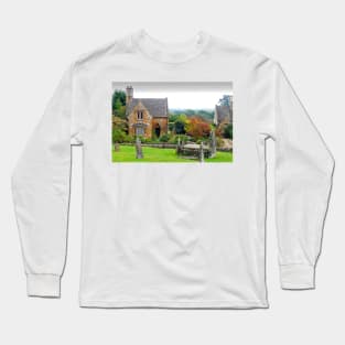 Blockley Village Cottage Cotswolds Gloucestershire Long Sleeve T-Shirt